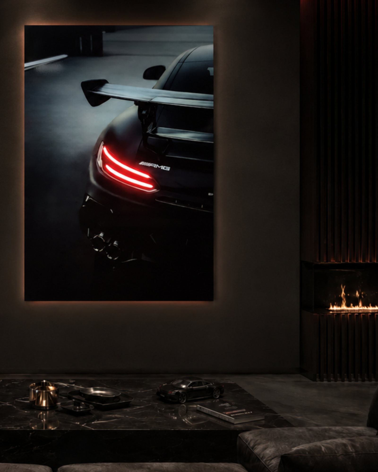 Render wnętrza z obrazem LED — Mercedes