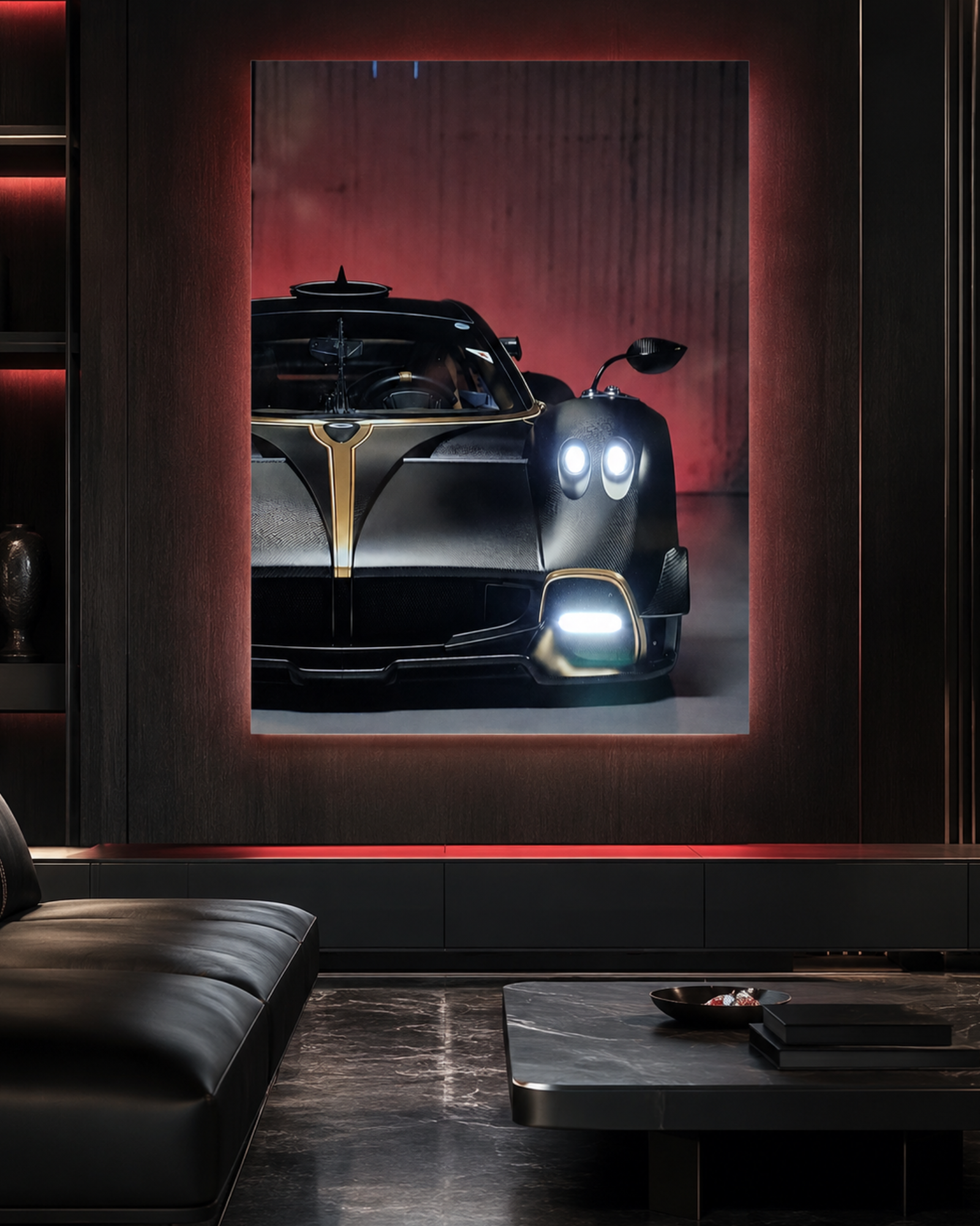 Render wnętrza z obrazem LED — Pagani